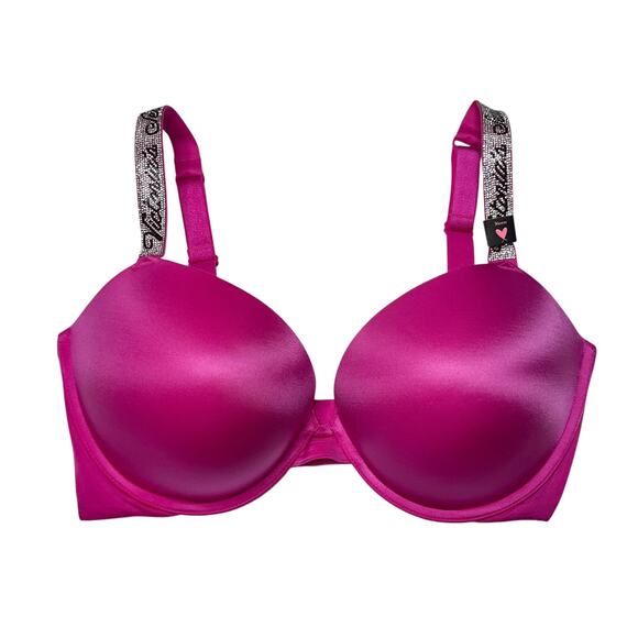 Victoria's Secret Very Sexy Shine Strap Push-Up Bra Fuchsia Frenzy Size 36DDD - Picture 4 of 4